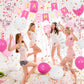 Pink Birthday Decorations, Happy Birthday Banner, Pink Birthday Balloons Decorations, 16 Pcs 12 Inch Happy Birthday Balloons Wit