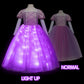 UPORPOR Light Up Purple Princess Dress Costumes for Girls Kids Toddler Halloween Christmas Birthday Party Dress Up Clothes Outfit 150
