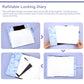 Cagie Marble Diary With Lock For Girls And Women, A5 Secret Journal With Lock 192 Pages Waterproof Girls Locked Diary With Pen, Password Locked Journals For Teen Girls, Purple