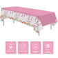 Xigejob Donut Sweet One Birthday Party Tablecloth Decorations for First, Disposable Pink Donut 1st Birthday Party Supplies Table