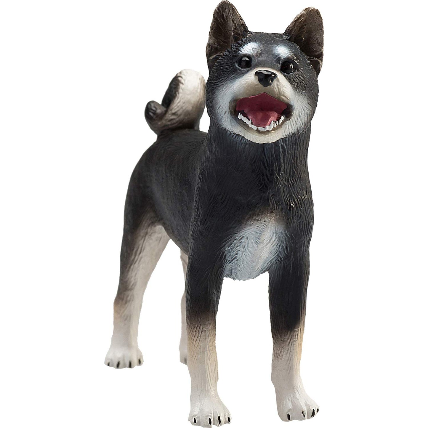 Mojo Black Shiba Inu Realistic Domesticated Animal Hand Painted Toy Figurine