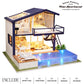 Spilay Dollhouse Miniature with Furniture DIY Wooden Crafts Doll House Mini Handmade Kit 1:24 Scale Creative Room Idea Gift for mature-themed Friend Lover (Time Apartment with dust Cover Music Box)
