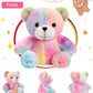Sencu Teddy Bear Stuffed Animal,12 Inch Light Up Music Bears Soft Stuff Animals Cute Led Plush Toys Birthday Mother'S Day Valent