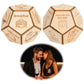2 Pcs Wooden Dodecahedron Food & Activity Dices Decider, 12 What To Eat And Do For Dinner Decision Dice Date Night Ideas, Valent