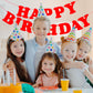 Red Happy Birthday Banner Sign Happy Birthday Bunting Banner Flag Garland For Kids Boys Baby Birthday Party Decorations Supplies