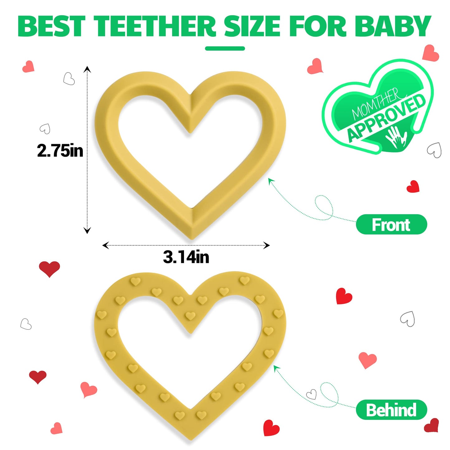 Feiscs Baby Teether Silicone Teething Toys For Babies 6-12 Months 0-6 Months,Baby Chew Toys Teething Relief,Gifts For Baby,Bpa-F