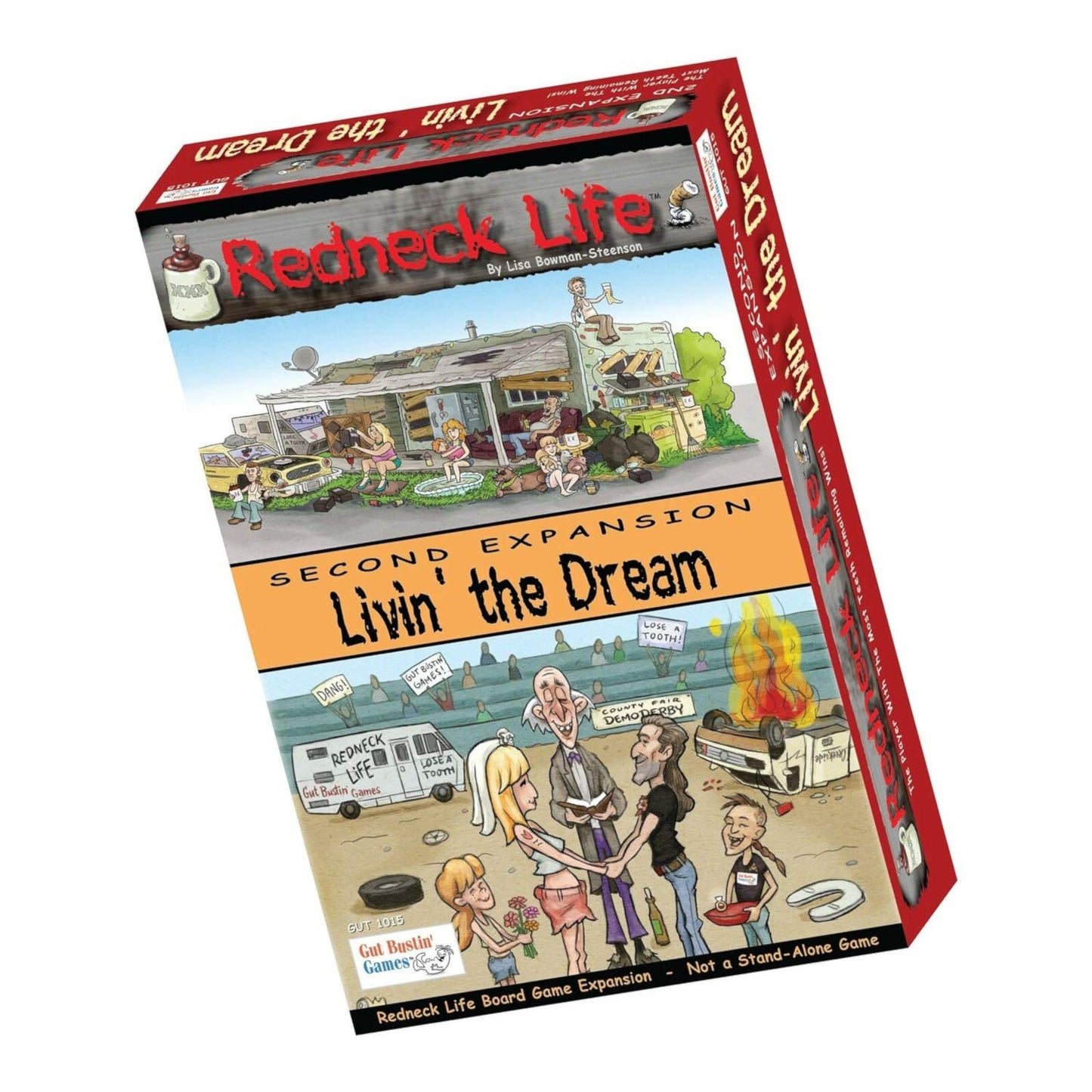Gut Bustin' Games Redneck Life Expansion #2 Board Game - GUT1015, Paper Material, Red Color