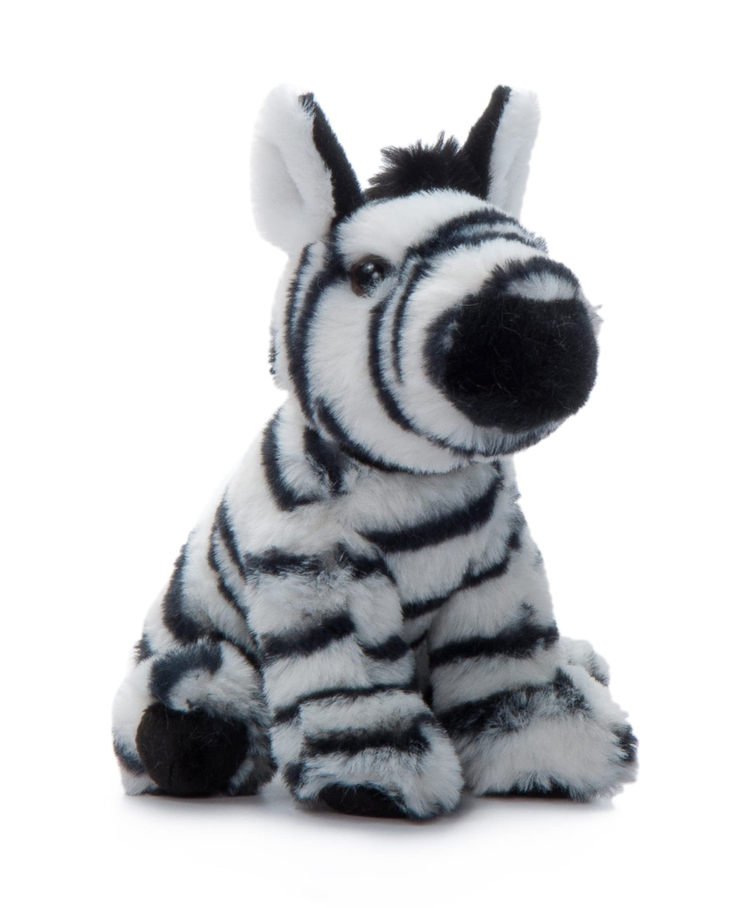 The Petting Zoo Zebra Plush Toy, 6" Multi Color Stuffed Animal, Recycled Material, Model 421016