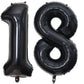 40 Inch Black 18 Number Balloons Giant 18 Balloons Black Birthday Balloons 18Th Birthday Anniversary Events Party Decorations Su