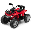 Costzon Kids Atv, 12V Four Wheeler Quad Electric Vehicle W/Forward/Backward Function, 2 Speeds, Music, Headlights, Storage Basket & Backrest, Toddler 4 Wheeler Toy Car For Boys Girls 3+ (Red)