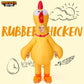 Spooktacular Creations Kids Halloween Inflatable Costumes, Scream Rubber Chicken Blow Up Costumes, Yellow Full Body Inflatable Suit With Squeakers For Halloween Costume Cosplay Themed Parties