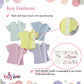 Emily Rose 14 Inch Doll Clothes Rainbow Pastels 5-Pack Doll Value Basics T-Shirts Tees | Gift Boxed! | Compatible With 14.5' Wellie Wishers And Glitter Girls Fashion Fashion Dolls