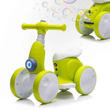 Joyrydz 6V Electric Baby Balance Bike With Bubble Machine,4 In 1 Toddler Balance Bike W/Remote Control For 1 Year Old Boys Girls