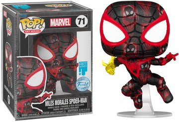 Funko Marvel Miles Morales Spider-Man Pop! Vinyl Bobble-Head, Limited Edition Art Series, Multicolor, Model FUN68250