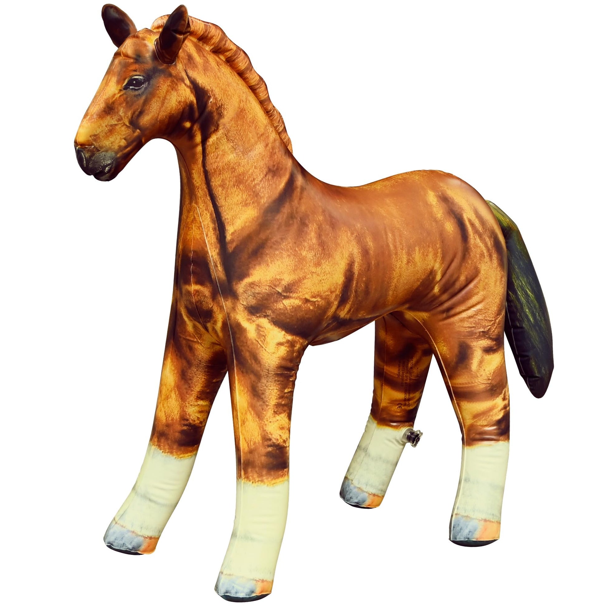 Jet Creations Inflatable Horse 38 L x 30 H - Golden Brown Blow Up Animal Toy for Kids Ages 3+ - Halloween, Fall & Western Party,