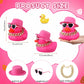 Honoson 6.89 Inches Giant Rubber Duck Funny Large Rubber Duck With Hat And Sunglasses Big Squeaky Duckling Car Ornaments Ducklin