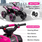 12V Kids Ride On Atv,Battery Powered Electric Four Wheeler With Music, Led Lights, High/Low Speed Modes, Usb Port, Treaded Tires