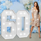 Imprsv Marquee Numbers Large 60Th-Birthday Decorations: 4Ft Light Up Number Party Decor 60 Year Old Women And Men Birthday Decor