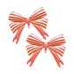Kwuz 2 pcs Big Bow Balloons Yellow with Red Strips 30 inch, Bow Party Balloons Decorations for Girls Baby Shower Birthday Party 