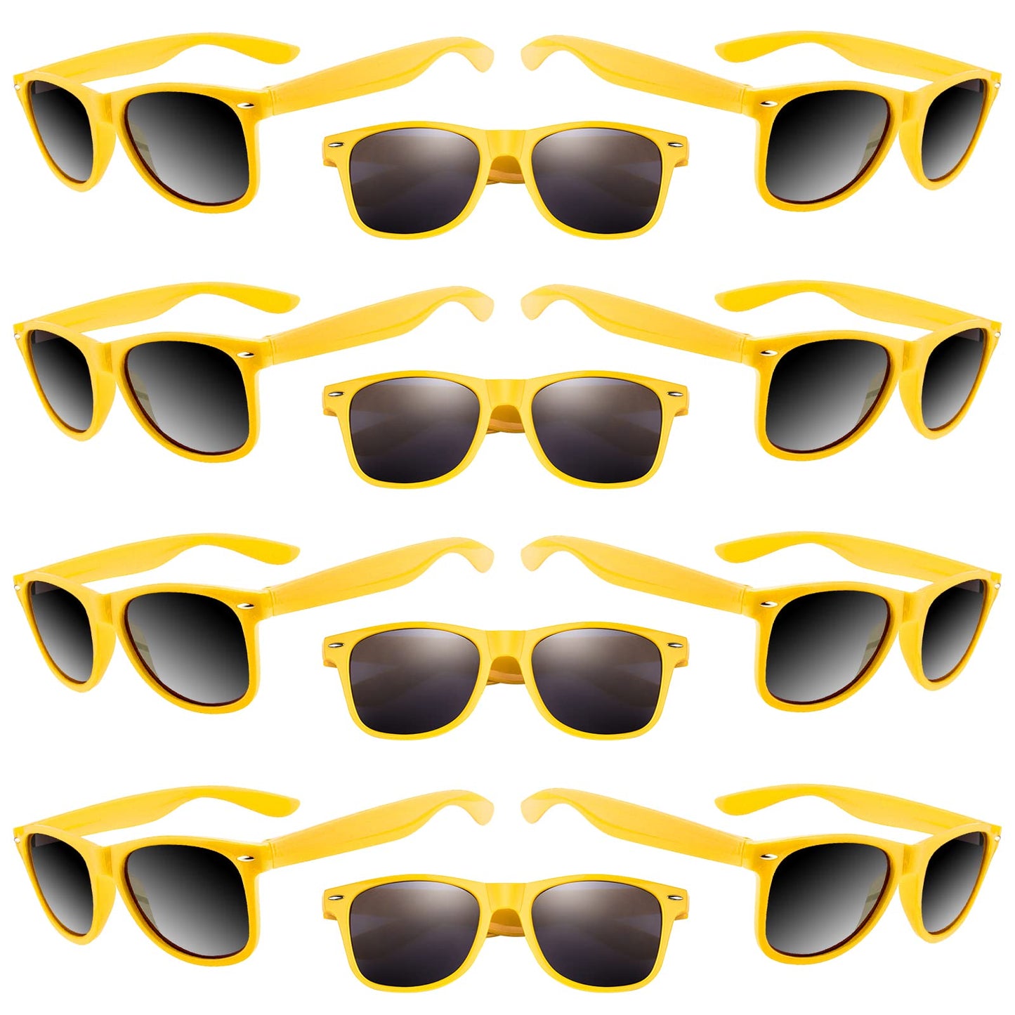 Tuparka 20 Pack Kids Sunglasses Bulk For Summer Pool Party Favors Birthday Parties Goody Bag Fillers, Yellow