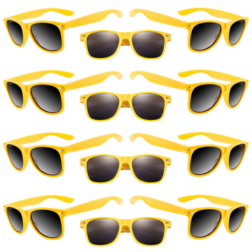 Tuparka 20 Pack Kids Sunglasses Bulk For Summer Pool Party Favors Birthday Parties Goody Bag Fillers, Yellow