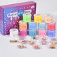 12 Pack Butter Slime Kit  with Unicorn  Fruit  Ice Cream Mini Scented Slime Charms Suppulies  Party Favors Stress Relief Toy for Girls Boys  Non-Sticky & Super Stretchy