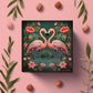 Pickforu Vintage Flamingo Puzzles For Adults 1000 Pieces And Up, Valentine Jigsaw Puzzles With Two Pink Flamingos, Heart Puzzle