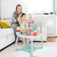 Honey Joy Baby Activity Center, 5 In 1 Infant Jumper & Standing Play Table W/ 360 Rotary Seat, 6 Toys, 3 Adjustable Heights, Lig
