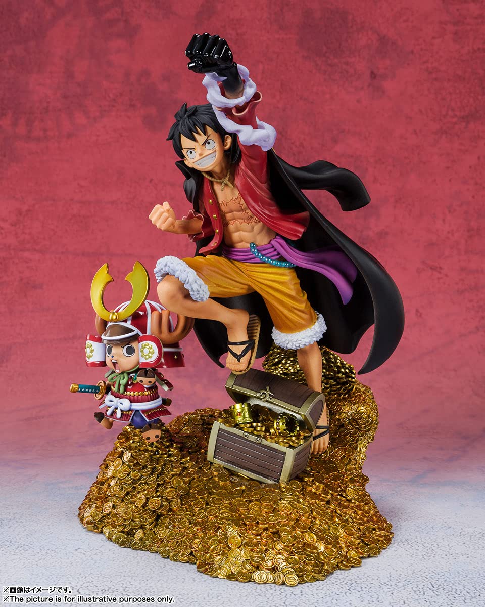 TAMASHII NATIONS One Piece Monkey D. Luffy Figure PVC 7" BAS61512 DAIKAIZOKU HYAKKEI Collectible Statue