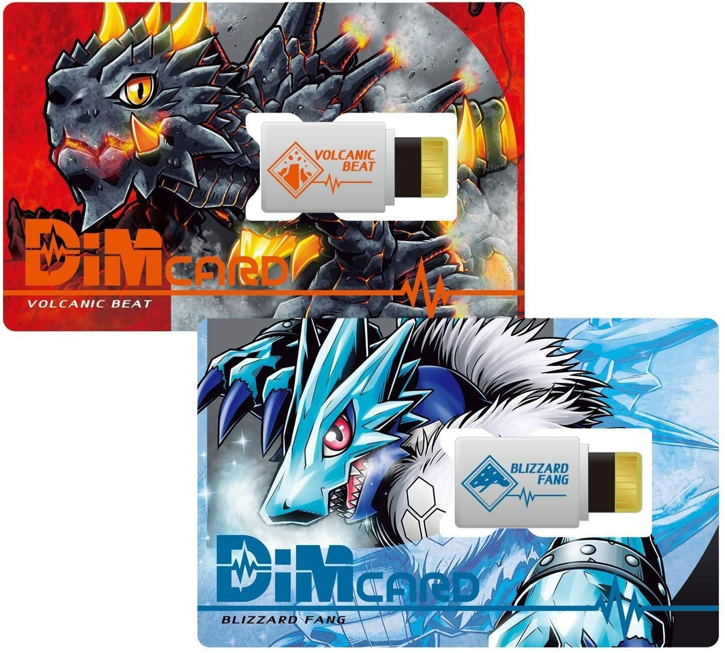 Digimon Volcanic Beat & Blizzard Fang Dim Cards | Expansion For The Vital Bracelet Fitness Tracker Watch | Train Your And Battle Your Friends, Multicolor, (Nt58680)