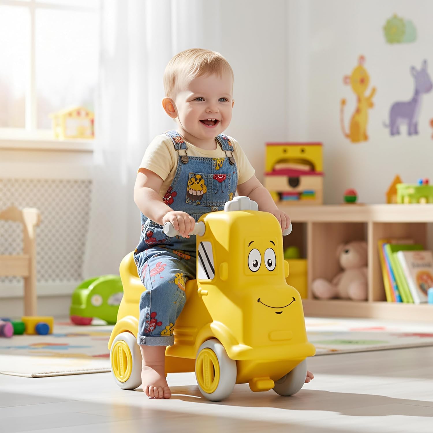 Happy Bear Rider | Push Car For 15 Years | Fun Indoor | Unlimited Fun For Little Ones | Rider For Kids Boys And Girls | Best Gi
