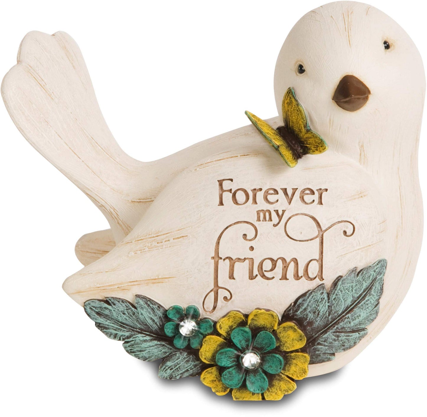 Pavilion Gift Company Forever My Friend Figurine  3.5 Inch  Yellow