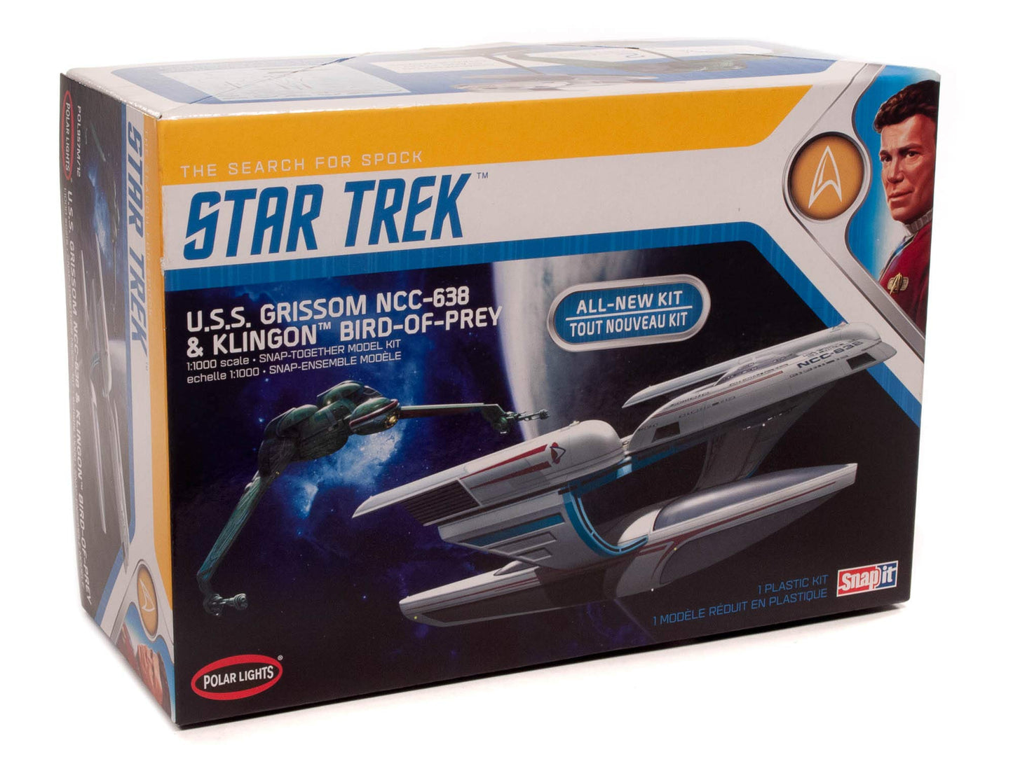 Polar Lights Star Trek: Uss Grissom And Klingnon Bop 1:1000 Scale Snap Model Kit (Pol957M)