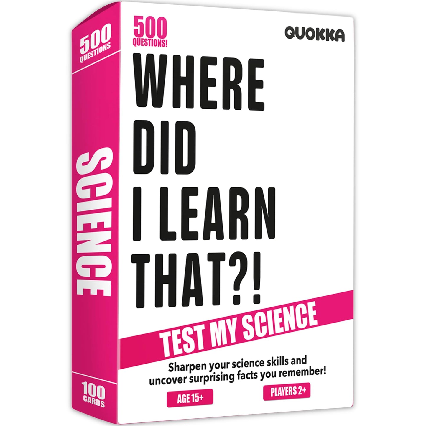 Quokka Trivia Card Game With 500 Questions In Science - Trivia Games For Adults, Teens, And Families - Trivia Cards With Answers