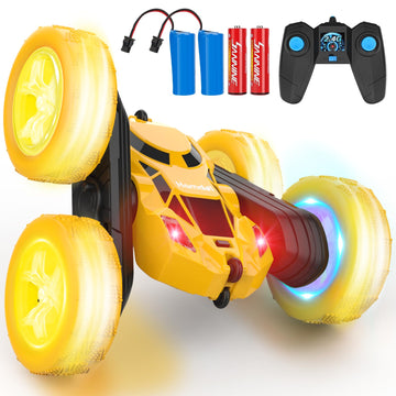 Hamdol Remote Control Car, 360 Rotating 2.4GHz Fast Stunt RC Cars for Kids, Boy Toys Ages 6 7 8 9 10 Year Old, Gifts for Boys an