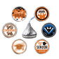 Class of Senior 2025 Blue and Black Graduation Party Favors Stickers for Chocolate Kisses, Class of 2025 Round Stickers,Graduati