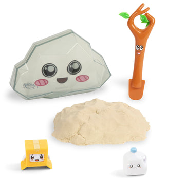 Lankybox Dig-N-Discover, Mystery Rocky. Collectible Mini Figures, Moldable Play Sand, Officially Licensed Merch