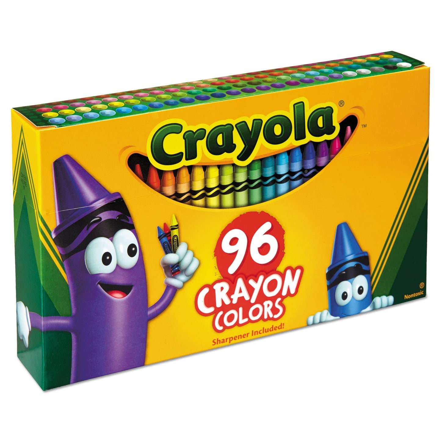 Crayola 520096 Classic Color Crayons in Flip-Top Pack with Sharpener, 96 Colors