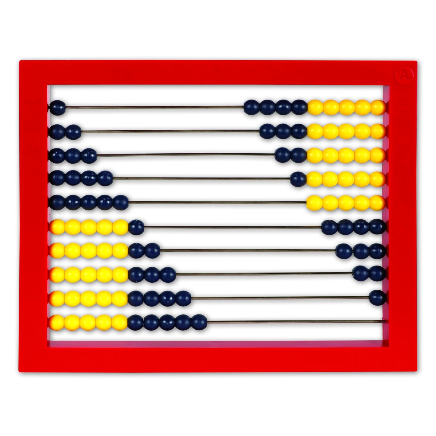 Learning Resources 2-Color Desktop Abacus, Math Concepts, Ages 5+, Red Frame, Multicolor, Model LER4335