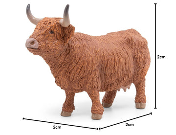 Papo - Highland Cattle - Realistic Figurine - For Ages 3+ - Farmyard Collection - Hand Painted - Highly Detailed - Durable And Educational - Gift Idea - Collectable - Farm Animal Figurine