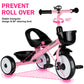 Liberry Toddler Tricycle for Girls 2 3 4 Years Old, Kids Trike with Bell, Front Back Basket and Removable Pedal, 3 Wheel Bike Ou