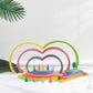 Merryheart Wooden Rainbow Stacker Set - Rainbow Stacking Toy Set With Rainbow Stacker, Semicircle, Building Board - Waldorf Wooden Open Ended Stacking Toys - Great For As Gift (Pastel Rainbow-3 Pack)