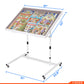 YISHAN Tilted Jigsaw Puzzle Board with Cover for 1000 Piece Puzzles  Movable Jigsaw Puzzle Table with Drawers for mature-themeds Children  Angle Height Adjustable  enhanced Rubber Wheels
