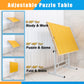 Fanwer Adjustable Puzzle Table - 35"x26", Grey Wood, 1500 Piece, with Drawers, Angle & Height Adjustable for Adults & Kids