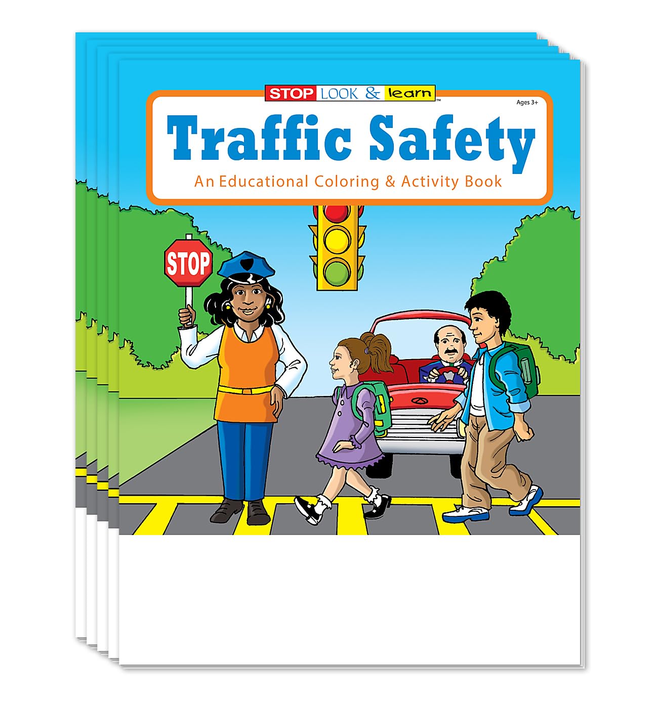ZOCO - Traffic Safety Awareness - Educational Coloring Books (25 Bulk Pack, Without Crayons) - Road, Bike Safety - Games, Puzzle