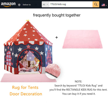 Large Girls Play Tent Princess, Boys Castle Kids Playhouse Indoor Outdoor Toddler Teepee | American Style Design, Age 3-8| Detai