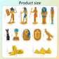 Lebery Ancient Egypt Toys Egyptian Toy For Kids Miniature Egyptians Figurines Set Pyramid Mummy Playset Egyptian Party Decorations Supplies Birthday Surprise For Boys Girls - 12Pcs
