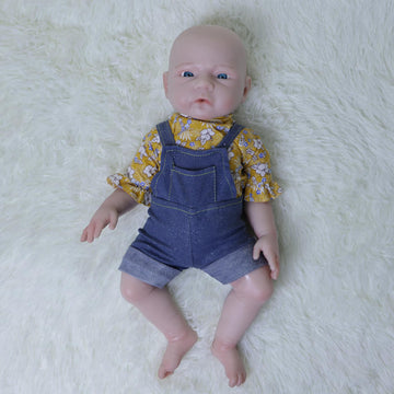 Aisite Drink And Wet Silicone Baby Doll Boy - 18 Inch Realistic Reborn Baby Dolls, Christmas&Birthday Gifts, Suitable For 3+