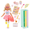 Glitter Girls - 14-Inch Poseable Doll Set - Blonde Hair & Green Eyes - School Locker, Roller Skates & Accessories - Toys for Kid