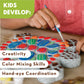MindWare Paint Your Own Stepping Stone: Turtle - Paint Your Own Stepping Stones for Kids Craft Kit Includes Paint, Brushes and I